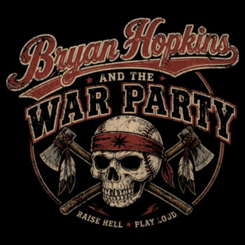 WAR PARTY BASEBALL SKULL - T-SHIRT - $RFL7T9$ Design